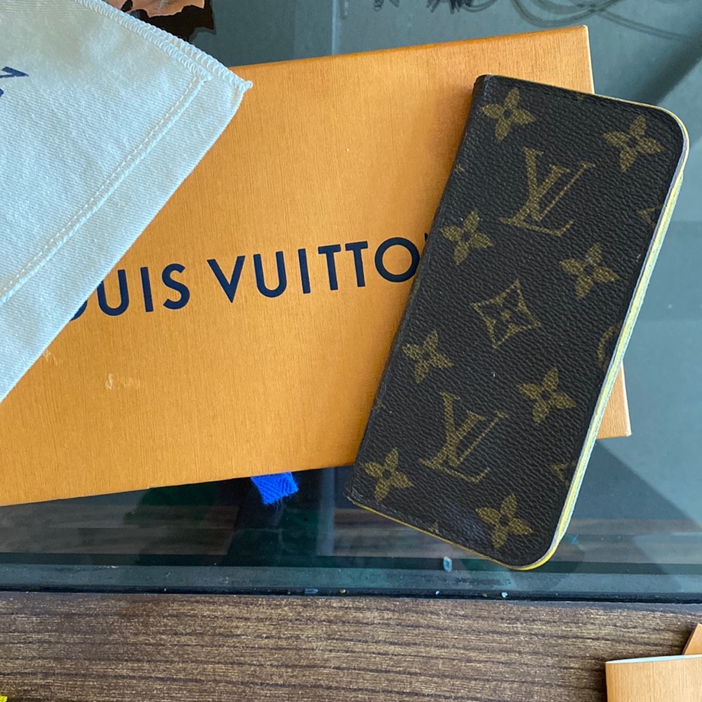 Yellow authentic Louis Vuitton Case